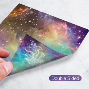 img 3 attached to 🌌 Astronomy Galaxy Origami Paper: Premium Quality 140 Sheets, 10 Vivid Colors, Double Sided | 6 Inch Square Sheet | For Kids & Adults