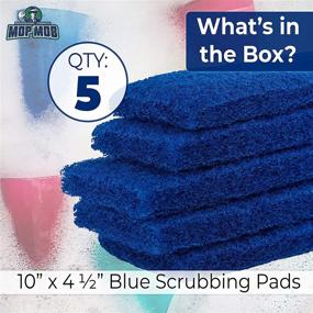 img 3 attached to 🧽 Medium Duty XL Blue Scouring Pad 5 Pack: Premium Multipurpose Nylon Scrubbing Sponges for a Sparkling Clean in Kitchens, Bathrooms, Counters, and Floors