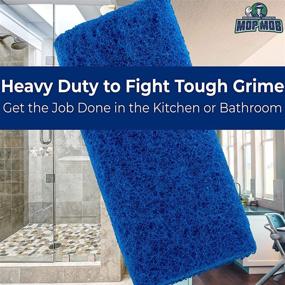 img 2 attached to 🧽 Medium Duty XL Blue Scouring Pad 5 Pack: Premium Multipurpose Nylon Scrubbing Sponges for a Sparkling Clean in Kitchens, Bathrooms, Counters, and Floors