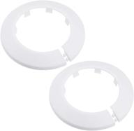 🛠️ enhance your décor with uxcell 62mm pipe cover decoration: radiator escutcheon water pipe wall cover in white - set of 2 логотип