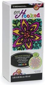 img 2 attached to Kids' Colorful Flower Latch Hook 🌸 Craft Kit - 16'' x 16'' by Dimensions