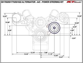 img 2 attached to 🔧 Billet Alternator Power Steering A/C Bracket Kit for Long Water Pump Chevy 305 327 350 383 5.0L 5.7L V8 Carb V Belt 551745