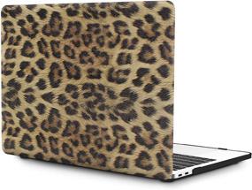 img 4 attached to 🐆 OneGET MacBook Air 13 Inch Case 2018 Release A1932: Leopard Print PU Leather Case with HD Screen Protector, TPU Keyboard Cover, and Dust Plug for MacBook Air 13 with Touch ID (8151)