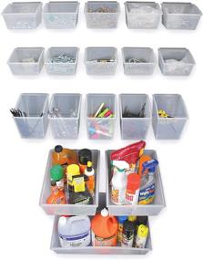 img 1 attached to 🗄️ Proslat 03250 Probin Storage Bin Kit: Organize with PVC Slatwall, 18-Piece Set