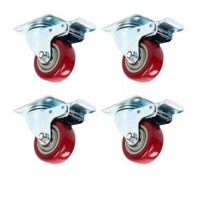 img 2 attached to 🔩 YaeTek Caster Casters Polyurethane 1200LBS: Ideal Heavy-Duty Caster Wheels for Smooth Maneuverability