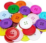 🧵 chenkou mix color plastic resin circle big button set - 4 holes diy craft sewing 30mm, 40pcs logo