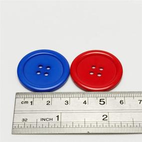 img 2 attached to 🧵 Chenkou Mix Color Plastic Resin Circle Big Button Set - 4 Holes DIY Craft Sewing 30mm, 40pcs