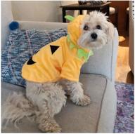 nacoco dog pumpkin costume cat halloween outfit 🎃 puppy fleece hoodie pet jacket for small to medium dogs логотип