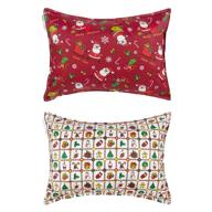 🎄 babygoal christmas pillow covers - set of 2 toddler travel pillowcases (13x18 inches) - 100% woven cotton - envelope closure - machine washable kids pillow cases (2cfpw22-b) logo