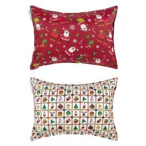 img 4 attached to 🎄 Babygoal Christmas Pillow Covers - Set of 2 Toddler Travel Pillowcases (13x18 inches) - 100% Woven Cotton - Envelope Closure - Machine Washable Kids Pillow Cases (2CFPW22-B)