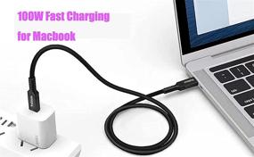 img 3 attached to 🔌 Poihiom USB4/Thunderbolt 4 Cable: 40Gbps 8K Video & 100W Charging | Compatible with Thunderbolt 3 | MacBook, External SSD, eGPU, Type C Docking Station