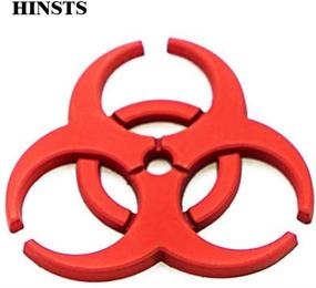 img 3 attached to HINSTS 2 Pcs/Set 3D Resident Evil Metal Badge Car Logo Protection Umbrella Biochemical Modification 3D Emblem Car Motorcycle Decal Emblem (Red)