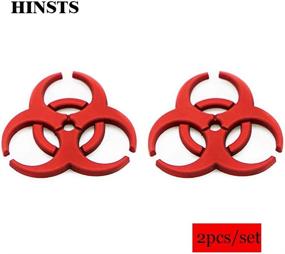 img 4 attached to HINSTS 2 Pcs/Set 3D Resident Evil Metal Badge Car Logo Protection Umbrella Biochemical Modification 3D Emblem Car Motorcycle Decal Emblem (Red)