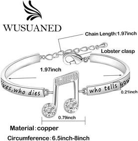 img 3 attached to 🎭 WUSUANED Hamilton Bracelet: Broadway Musical Inspired Girls' Jewelry for the Ultimate Fan Experience