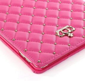 img 3 attached to 💎 Topwin iPad 10.2 2019 Case - Bling Diamond Cute Elegant Pink PU Leather Stand Case for Apple iPad 7th Gen - Shockproof & Auto Sleep/Wake Function