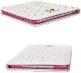 img 1 attached to 💎 Topwin iPad 10.2 2019 Case - Bling Diamond Cute Elegant Pink PU Leather Stand Case for Apple iPad 7th Gen - Shockproof & Auto Sleep/Wake Function