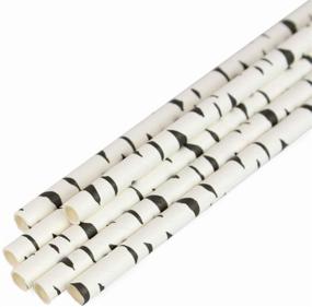 img 2 attached to 🌱 100-Pack Biodegradable Birch Bark Paper Straws for Birthdays, Weddings, Baby Showers, and Cyber Holiday 2019 Celebrations