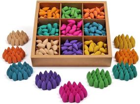 img 4 attached to 🌸 OTOFY Backflow Incense Cones 360 Pcs | 100% Natural Scents Waterfall Incense for Backflow Incense Burner | Rose, Tulip, Jasmine, Lavender | Perfect Meditation & Yoga Gift