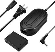 🔌 питание tkdy ack-e12 с переходником на постоянный ток dr-e12 и адаптером на фиктивную батарею lp-e12 - совместим с камерами canon eos m50 mark ii, eos m m2 m10 m50 m100 m200, kiss m, kiss m2. логотип