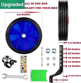 img 2 attached to Upgraded Heavy Duty Rear Bicycle Stabilizers Kit with Stronger Version Training Wheels for Boys and Girls - Fits 12, 14, 16, 18, and 20 Inch Bikes