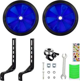 img 4 attached to Upgraded Heavy Duty Rear Bicycle Stabilizers Kit with Stronger Version Training Wheels for Boys and Girls - Fits 12, 14, 16, 18, and 20 Inch Bikes