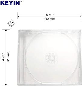 img 1 attached to Премиум прозрачный CD Jewel Case - 10 штук, стандарт KEYIN