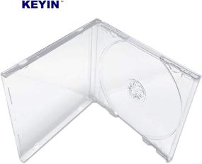 img 3 attached to Премиум прозрачный CD Jewel Case - 10 штук, стандарт KEYIN