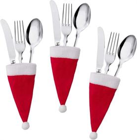 img 3 attached to Christmas Santa Silverware Holders Cutlery Holders Flatware Organizers