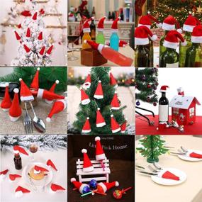 img 1 attached to Christmas Santa Silverware Holders Cutlery Holders Flatware Organizers