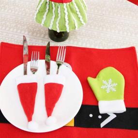 img 2 attached to Christmas Santa Silverware Holders Cutlery Holders Flatware Organizers