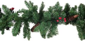 img 4 attached to 🎄 Clever Creations 9 Feet Long Artificial Christmas Garland Decoration: Premium Holiday Décor for Trees and Mantels with Pinecones & Berries