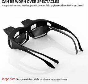 img 1 attached to 👓 WEKSUN Lazy Prism Glasses: High Definition Spectacles for Lying Down, TV Watching, and Reading - Black