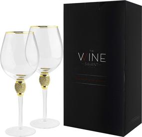 img 3 attached to Large Diamond Wine Glasses Rhinestone