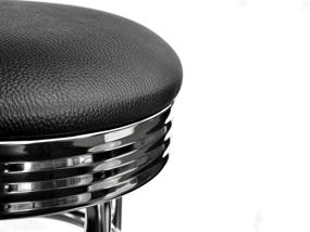 img 2 attached to TRINITY 29-Inch Black Swivel Barstool - Assembled with Chrome Finish