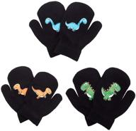 actlati winter knitted mittens gloves boys' accessories logo