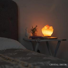 img 1 attached to Enhance Your Space with the Crystal Decor Pink Himalayan Salt Lamp Bowl - Pure, Natural, and Adjustable Lighting