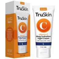 🌙 truskin vitamin c night cream: anti aging & skin brightening collagen support with vitamin b5, botanical essential oils, and organic aloe vera for face, neck, and firm skin logo