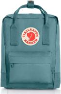 fjallraven kanken mini backpack blue: compact and stylish travel essential logo