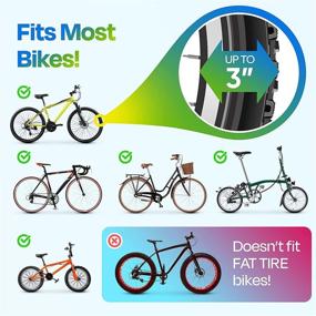 img 1 attached to 🚲 Bike Wall Mount Hooks - Non-Marking Bicycle Storage for Garage, Home or Commercial Use - Space-Saving Solution - Accommodates 3” Tire + Wheel Diameter - Vertical Bike Holder for 65 Lbs - Pack of 2