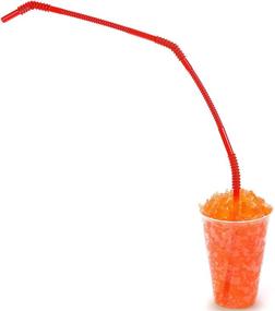 img 4 attached to 🥤 Long Red Plastic Straws, Perfect for Camping, Limited Mobility, and Dishwashing - Pack of 12 (28 Inches), Flexible Drinking Straws