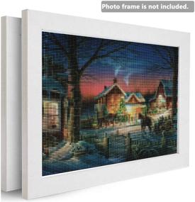 img 3 attached to 🎄 Christmas Snow Xmas Outskirts Diamond Painting 5D Full Drill Kits by Number - Day and Night Town Art Landscape with Diamonds, Crystal Rhinestone Craft Decor - 2 Pack (12x16 inch)