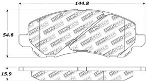 img 1 attached to 🏎️ Превосходная производительность: Спортивные тормозные колодки StopTech 309.08660 с шимами и оснасткой