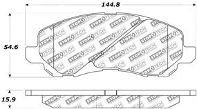 img 2 attached to 🏎️ Превосходная производительность: Спортивные тормозные колодки StopTech 309.08660 с шимами и оснасткой