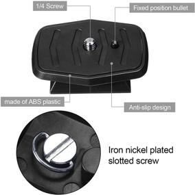 img 3 attached to 2x Tripod Quick Release Plates | Camera Tripod Adapter Mount | Tripod Plate Parts 📸 for Tripods and Cameras | QB-4W Tripod Mount (35 x 35 mm/ 1.38 x 1.38 Inch)