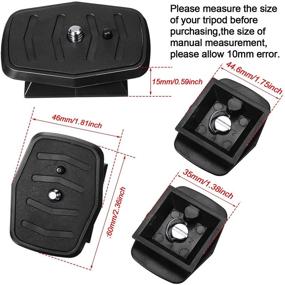 img 2 attached to 2x Tripod Quick Release Plates | Camera Tripod Adapter Mount | Tripod Plate Parts 📸 for Tripods and Cameras | QB-4W Tripod Mount (35 x 35 mm/ 1.38 x 1.38 Inch)