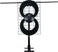 📺 clearstream 2v tv antenna: 60+ mile range, multi-directional, indoor/outdoor, uhf/vhf, mast with pivoting base, sealing pads, 4k ready – black logo