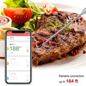 img 3 attached to 🔥 Ultimate BBQ Meat Thermometer: Bluetooth Remote Control, Digital Oven Thermometer with 6 Stainless Steel Probes for Cooking, Smoker Grill, Barbecue