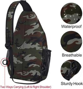 img 1 attached to 🎒 MOSISO Camouflage Backpack Crossbody Shoulder Bag