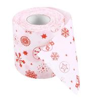 🎅 vosarea merry christmas toilet paper: santa claus tissue roll featuring snowflake pattern – ultra-soft novelty gift for table, living room, bathroom logo