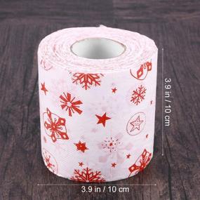 img 3 attached to 🎅 VOSAREA Merry Christmas Toilet Paper: Santa Claus Tissue Roll Featuring Snowflake Pattern – Ultra-Soft Novelty Gift for Table, Living Room, Bathroom